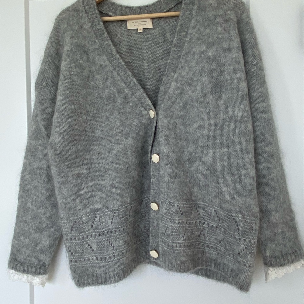 Sézane Gray Cardigan Size M